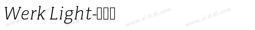 Werk Light字体转换